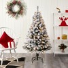 Nearly Natural 5-ft Flocked West Virginia Fir Artificial Christmas Tree with 150 LED Lights - 4 of 4