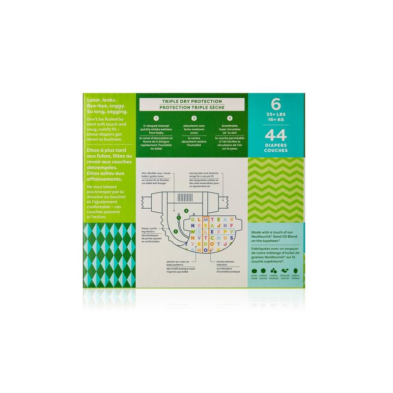 Babyganics Disposable Diapers Box - Size 6 - 44ct, 3 of 8