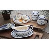 Blue Rose Polish Pottery S119 Manufaktura Gravy Boat Plate & Ladle - 4 of 4