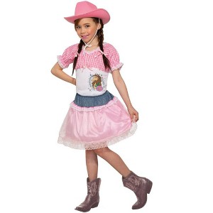 Forum Novelties Girls Pink Cowgirl Costume - 1 of 2