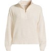 Lands' End Women's Drifter Shaker Wedge Quarter Zip Sweater - 3 of 3