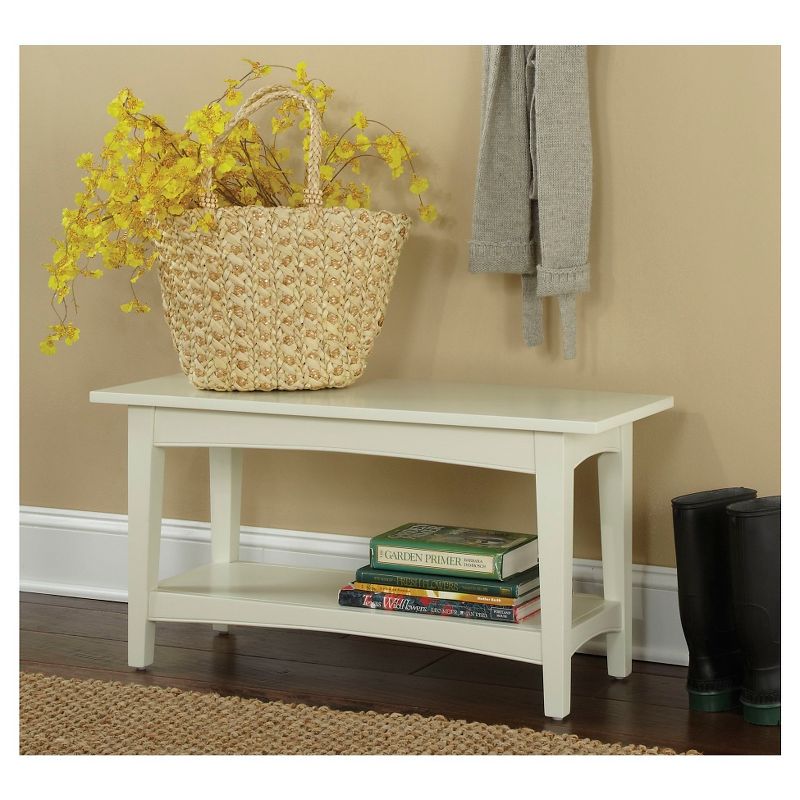 Cottage Bench with Shelf - Alaterre, 3 of 7