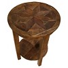 Round End Table Reclaimed Wood Natural - Alaterre Furniture - image 2 of 4