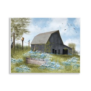 Stupell Industries Blue Floral Country Garden Wall Plaque Art - 1 of 4