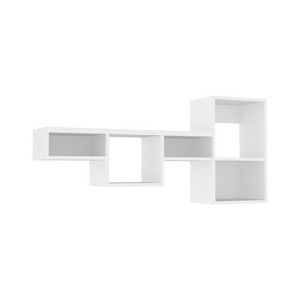 SEVOBAL Utility Storage Shelves Bookshelf 7-Tier Wall Shelf, Multi-Useful Modular Cube Storage for Living Room, White, 36.6"*11"*4.3" - 1 of 4