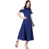 24seven Comfort Apparel Ruffle Cold Shoulder A Line Maxi Dress - 2 of 4