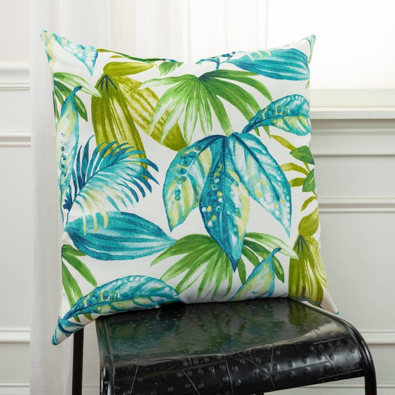 22&#34;x22&#34; Oversize Tropical Leaves Poly Filled Square Throw Pillow - Rizzy Home, 6 of 7