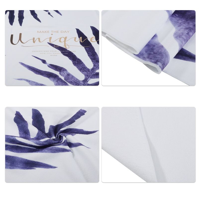 Unique Bargains Soft Absorbent Beach Towel Classic Design White Purple 55"x28" for Beach 1 Pcs, 3 of 7