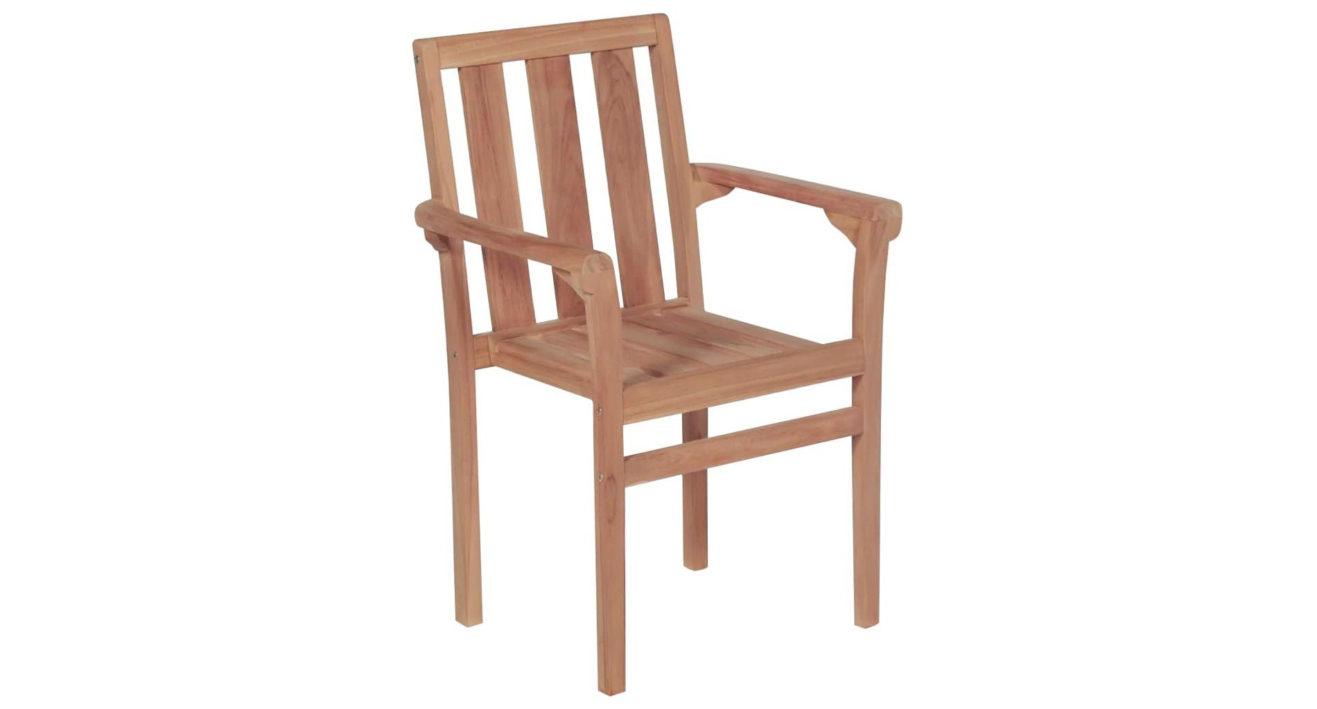 vidaXL 2x Solid Wood Teak Patio Chairs Garden Outdoor Furniture Seat - 2