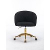 NicBex Adjustable Height Home Office Chair with Metal Base and Wheels for Work Study Vanity,Bedroom - 4 of 4