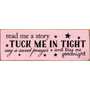 Slickblue Sweet Goodnight Quote Sign, 3.5x10 Rustic Knotty Pine Wood Plaque, Wall or Shelf Decor - 1 of 3