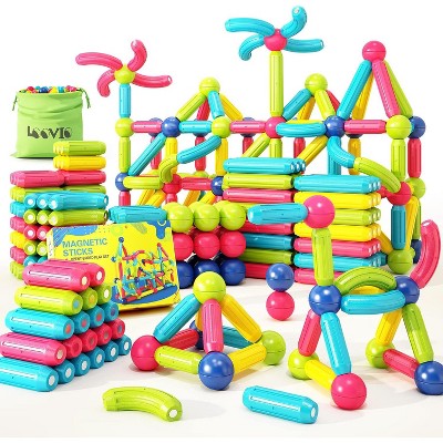 Attop Magnet Toys for 3 Year Old Boys & Girls,Magnetic Blocks Building DIY Learning Educational Toys Gift- Starter Set