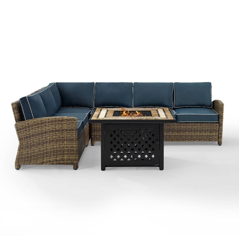Bradenton 5pc Outdoor Wicker Sectional Set with Fire Table - Crosley
, 1 of 12