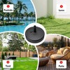 Sevobal Umbrella Bases, Petal Pattern Umbrella Stand with Adjustable Rotating Handle, Round Base for Patio, Deck, Poolside, Black, 20"*20"*10.6" - 3 of 4