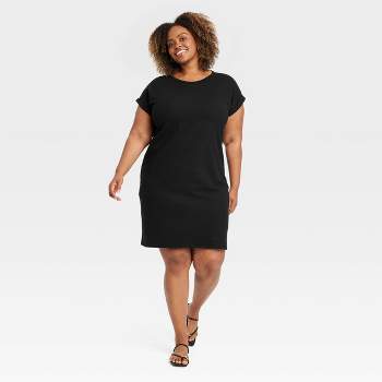 Women's Short Sleeve Knit Mini T-Shirt Dress - Ava & Viv™