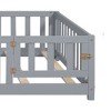 CAVINAS Full Size Platform Bed Frame with Door & Fence,Wooden Floor Bed for Kids Room,Bedroom - 4 of 4