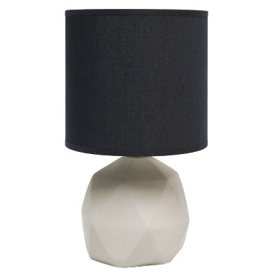 Geometric Concrete Lamp with Shade Black - Simple Designs