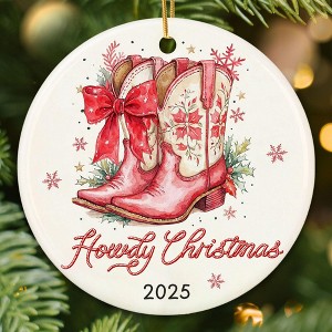Cowgirl Boot Ornament - Cowgirl Ornaments for Christmas Tree, Cowboy Christmas Ornaments for Women - 1 of 4