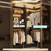 Aheaplus Walk-In Closet Organizers with 7 Shelves, Freestanding Corner Closet Sysrtem with Storage and 4 Rods - 3 of 4