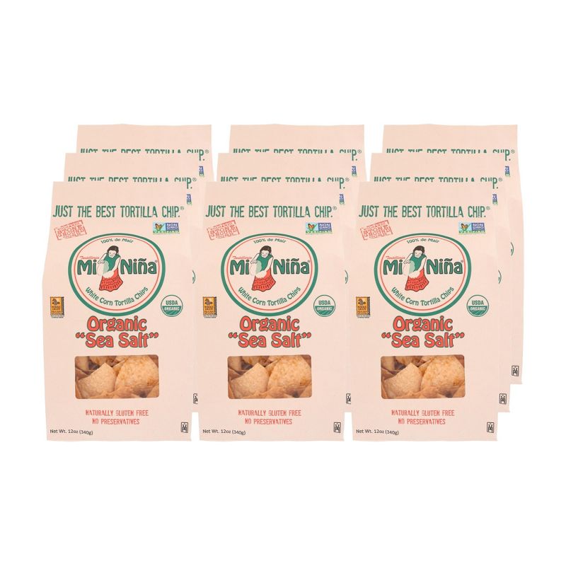 Mi Nina Sea Salt White Corn Tortilla Chips - Case of 9/12 oz, 1 of 7
