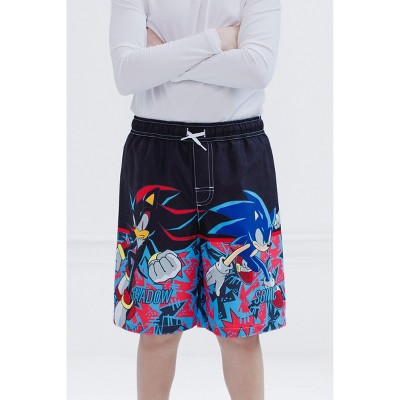 Sonic the Hedgehog Little Boys UPF 50+ Swim Trunks Sonic / Shadow Black 5-6 — фото 2