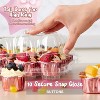 15 Sets Mini Cupcake Containers with 375 Liners, Stackable Plastic Cupcake Boxes Carrier Clear - 4 of 4