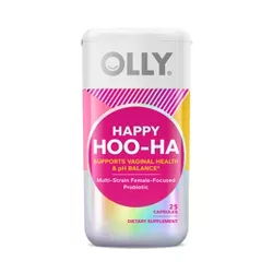 Olly Happy Hoo-Ha Probiotic Capsules for Women Supports, Vaginal Health and pH Balance - 25ct