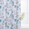 Watercolor Floral Print Rod Pocket Short Cafe Kitchen Curtains - 2 of 4