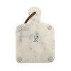 White Marble Serving Board with Faux Leather Loop by Foreside Home & Garden - 4 of 4