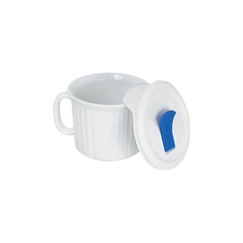 Corningware 20-Ounce Oven Safe Meal Mug with Vented Lid - French White, 1 of 6