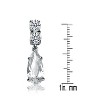 Guili Sterling Silver White Gold Plated Teardrop Earrings with Colored Cubic Zirconia – A Chic and Elegant Accent for a Timeless, Sophisticated Look - 3 of 4