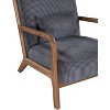 PAGED Wooden Accent Chair Upholstered Living Room Chairs Modern Reading Chair with Ribbed Corduroy Fabric for Living Room - 3 of 4