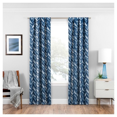 Photo 1 of 84&#34;x37&#34; Haley Thermaweave Blackout Curtain Panel Blue - Eclipse