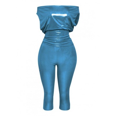 I am a Fashion Junky Lose Fit Shimmer Top And Capri Set