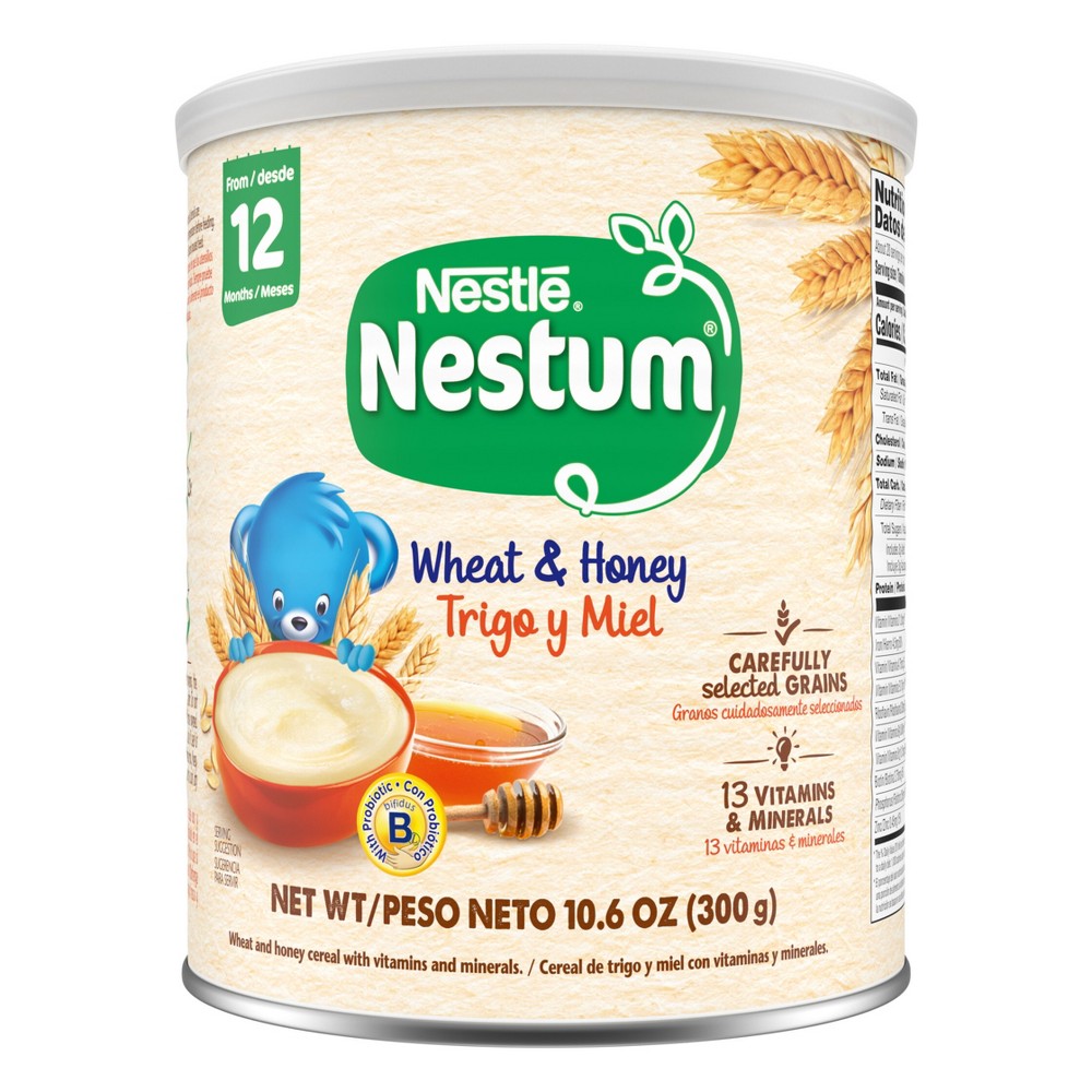 Photos - Baby Food Gerber Nestum Wheat and Honey Baby Cereals - 10.58oz 