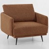 Nebula Vortex 37.5'' Tan Color Wide Oversized Armchair Accent Chair Single Seat Sofa for Living Room - 4 of 4