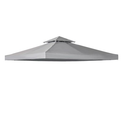 Outsunny Gazebo Replacement Canopy, 2-Tier Top Cover for 9.84' x 9.84' Outdoor Gazebo Models (TOP ONLY)