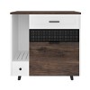 Cat Litter Box Enclosure with 2 Drawers and Door,Hidden Litter Box Furniture Indoor Cat House End Table for Living Room - LAOTIES - 4 of 4