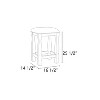 DOMETOUR Light Gray MDF Cushion and White Oak Legs Living Room Stool - 2 of 2