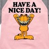 Girls' - Garfield - Have A Nice Day Shirt Tail Raglan Graphic T-shirt - 2 of 3