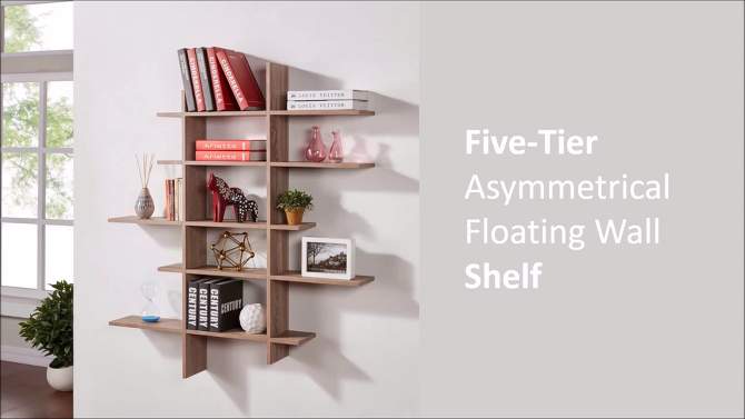 51" x 45" Five Tier Asymmetric Shelf - Danya B., 5 of 6, play video