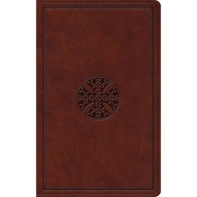 ESV Value Thinline Bible (Trutone, Brown, Mosaic Cross Design) - (Leather Bound)