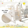 3-In-1 Toddler Slide and Swing Set with Climber Slide Playset, Basketball Hoop, Freestanding Indoor Outdoor Playground - 3 of 4