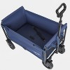 All-in-One Convertible Folding 4-Wheel Trolley with Bench Seat and Dog Leash - Heavy Duty Foldable Utility Trolley for Camping, Beach - 4 of 4