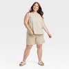 Women's High-Rise Tie-Waist Linen Trouser Shorts - Universal Thread™ - 3 of 3
