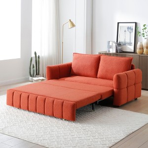NicBex Couches for Living Room 3-Seater Sofa 3 in 1 Pull Out Couch Bed Comfy Teddy Upholstered Sofa with Chaise for Bedroom - 1 of 4