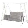 Resenkos Heavy Duty Swing Frame, Metal Porch Swing Stand, 528 lbs Capacity, Perfect for Backyard, Patio, Lawn, White - 2 of 4