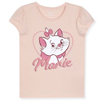 Toddler Girls' Marie with Glitter Graphic T-Shirt - Pink