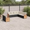 vidaXL Garden Sofa Set Black PE rattan Large Modular Garden Sofa Set - 2 of 4