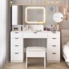 Karl Home | Large Vanity Table Set with 3 Opening Mirrors and LED Lights - 4 of 4